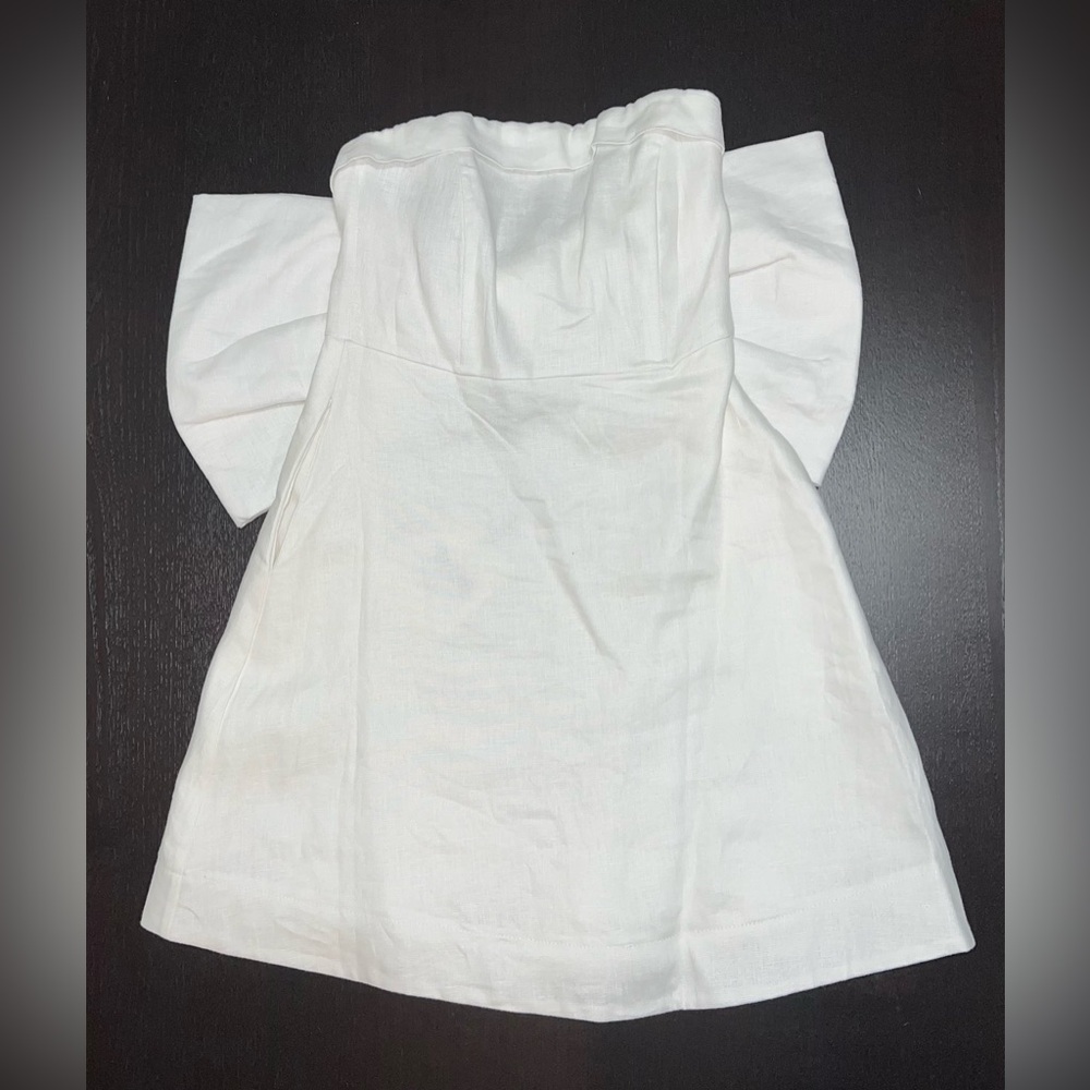 DISSH Aisle Linen Bow Back Bridal Dress NWT